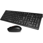 Promate Procombo 12 Wireless Keyboard & Mouse Combo Sleek Nano Usb Receiver Spill Proof Design 12 Media Keys Arabic / English