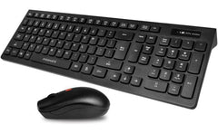 Promate ProCombo-12 Wireless Keyboard & Mouse Combo Sleek Nano USB Receiver Spill-Proof Design 12 Media Keys Arabic / English