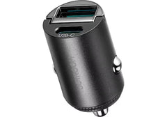 JOYROOM JR-CCN18 65W Fast Car Charger, Dual Port USB-C PD & USB-A QC 3.0, Mini Flush Fit Design - 18 Months Warranty