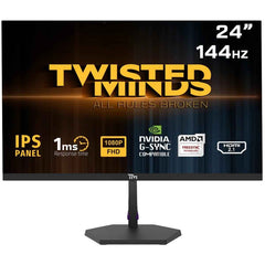 TwistedMinds 24" FHD Flat Gaming Monitor, IPS, 144Hz, 1ms MPRT, Console Ready HDMI 2.1, Nvidia G-SYNC & AMD-SYNC w/ Built-in Speakers | TM24FHD144IPS |