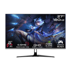 GAMEON GOPS27QHD180IPS Pro Series 27" QHD, 180Hz, MPRT 0.5ms, HDMI 2.1, Fast IPS Gaming Monitor (Supports PS5) - Black