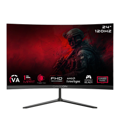 GAMEON GOC24F120VA Pro Series 24" FHD, 120Hz, MPRT 1ms, HDMI 2.1, VA Panel Curved Gaming Monitor 3000R 16:9 (Supports PS5) - Black
