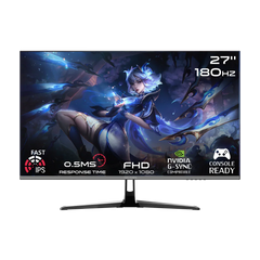 GAMEON GOPS27180IPS Pro Series 27" FHD, 180Hz, MPRT 0.5ms, HDMI 2.1, Fast IPS Gaming Monitor (Supports PS5) - Black
