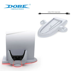 DOBE TP5-3528 Cooling Charging Dock Station With RGB Color Atmosphere Light Circle for PS5 Slim Console - CompuMe