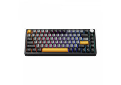 Machenike K600-B82W Mechanical Keyboard – 82-Key Gateron Brown Switches Hot-Swappable Volume Knob Wireless/Wired - Black