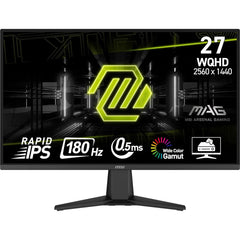Msi Mag 275qf 27" Rapid Ips 2k 180hz 0.5ms Hdr Adaptive Sync W/ 2x Hdmi & Displayport Black - CompuMe