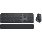 Logitech MX Master 3S Keys S Combo Performance Wireless Keyboard & Mouse with Palm Rest Customizable Illumination Fast Scrolling, Bluetooth, USB C, for Windows, Linux, Chrome, Mac Arabic & English Layout , Graphite
