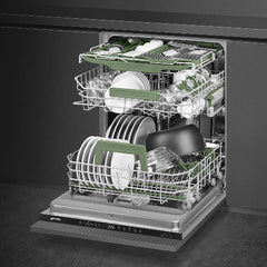 Smeg Built in Dishwasher B, 3Spray, 11Programes, Grey - STL5322BQL