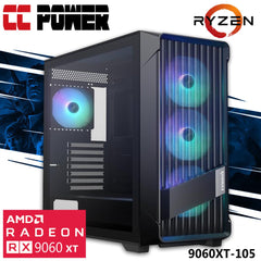 Cc Power 9060xt 105 Gaming Pc New 9gen Amd Ryzen 9 9900x 12 Cores W/ Amd Radeon Rx 9060 Xt 16gb Ddr6 & Advanced Air Cooler