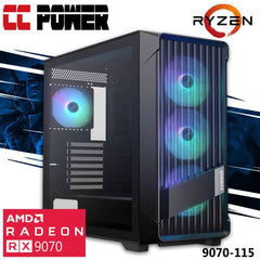 Cc Power 9070 115 Gaming Pc New 9gen Amd Ryzen 9 9900x 12 Cores W/ Amd Radeon 9070 16gb Ddr6 & Advanced Air Cooler