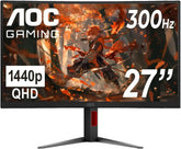 Aoc Cq27g4zh 27 Inch Qhd 2k 300hz 0.3ms Curved Gaming Monitor