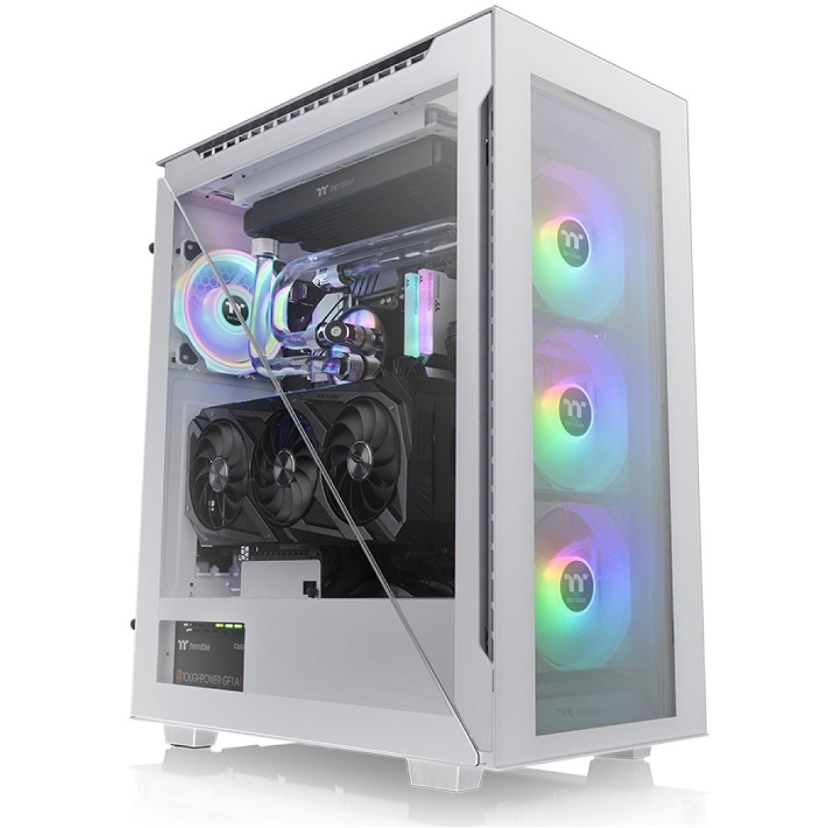 Thermaltake Divider 500 W/ 3x120mm Argb Front + 1x 120mm Rear Fans + 2 Symmetrical Triangular Panels White - CompuMe Thermaltake Divider 500 W/ 3x120mm Argb Front + 1x 120mm Rear Fans + 2 Symmetrical Triangular Panels White - CompuMe