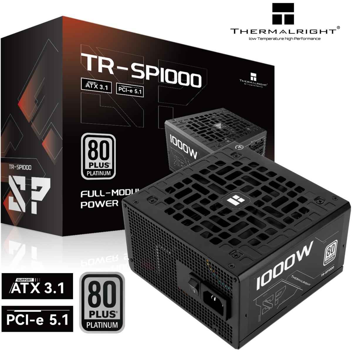 Thermalright (SP-1000) Platinum 1000W (ATX 3.1) (PCIe 5.1) 80 Plus Platinum Full Modular, Smart Fan - Power Supply | SP-1000 |
