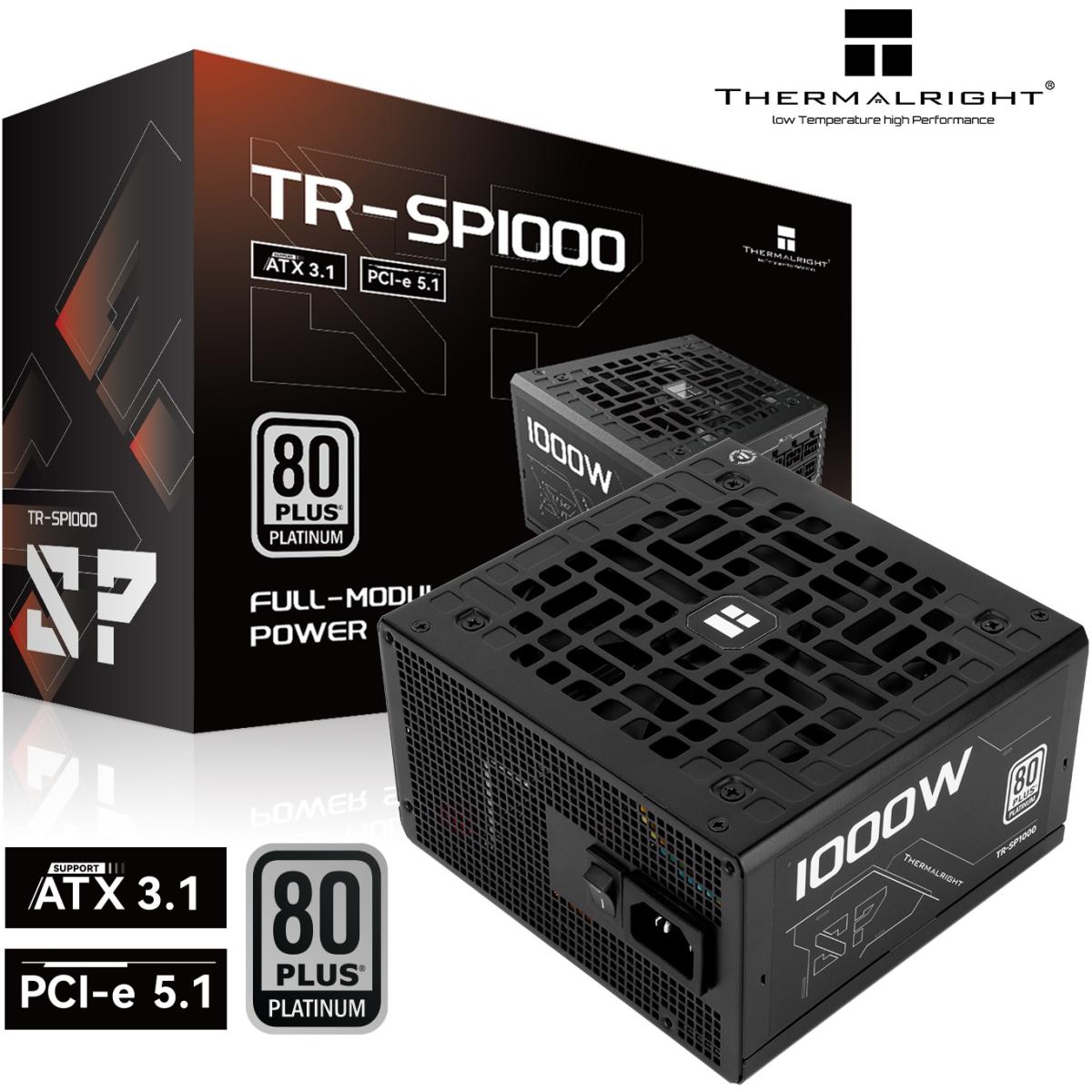 Thermalright (SP - 1000) Platinum 1000W (ATX 3.1) (PCIe 5.1) 80 Plus Platinum Full Modular, Smart Fan - Power Supply