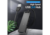 Vention 5‑in‑1 USB 3.0 Hub – 4× USB 3.0 Expansion, 5Gbps Fast Sync, Over‑Voltage Protection, Compact Travel Design