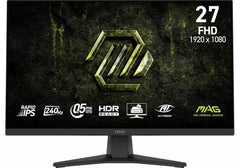 Gaming Monitor MSI MAG 272F X24, Flat 27" FHD, 240 Hz, 0.5ms Rapid IPS, HDR Ready, AMD FreeSync™ Premium, Black / 3 Years Warranty