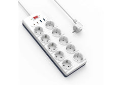 WiWU Wi-S008 PS1042 , 14 in 1, 20W, 10 Sockets + 2 USB, 2 Type C - EU