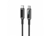 WiWU Wi-C079 1.2m 100W, Ultra-Durable Zinc Alloy Connectors, Warriors Link Series Nylon Braided, PD Fast Charging Cable - Black