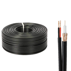 Coaxial RG58 Cable Black 100m with Power Cable