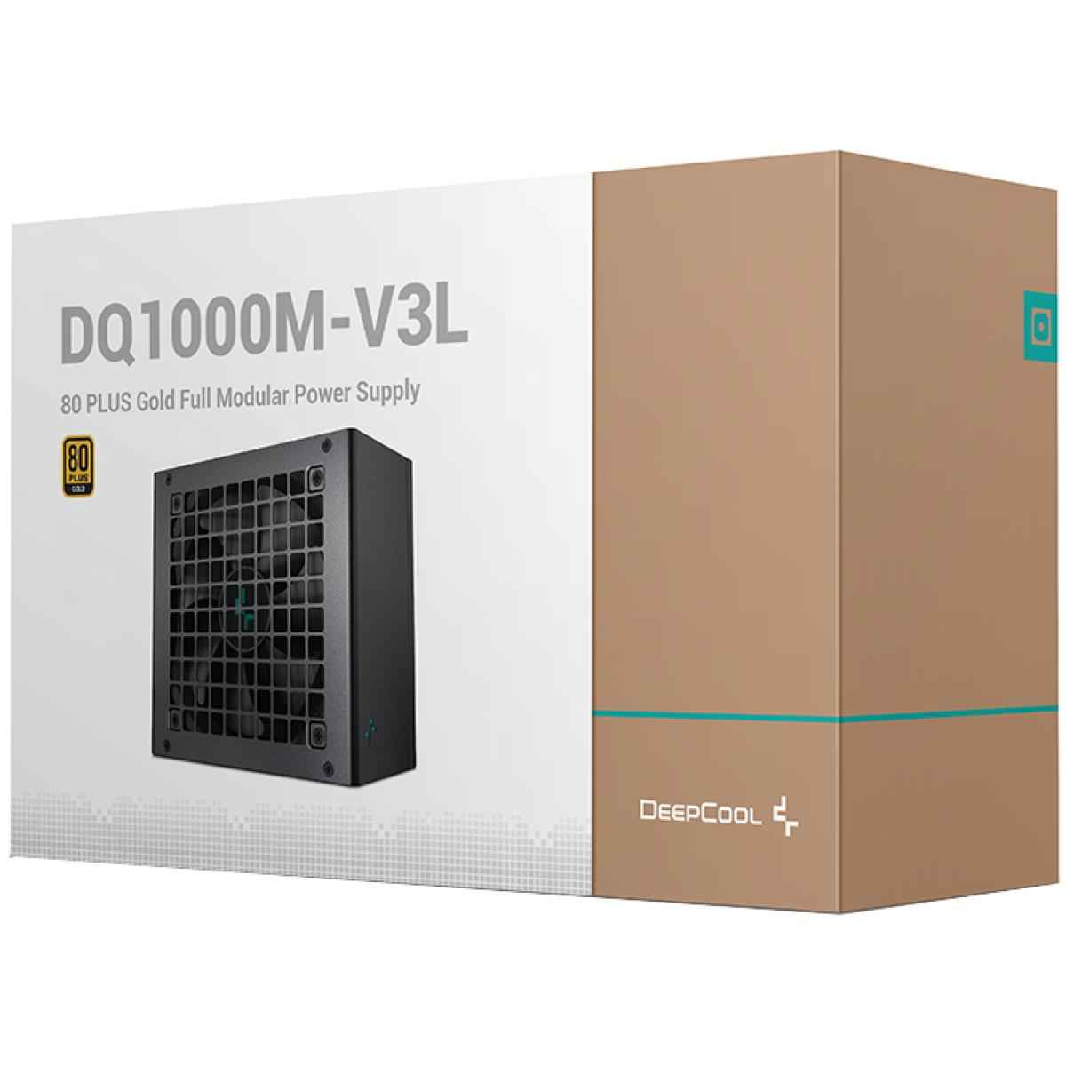 Deepcool Dq1000m V3l 1000w 80+ Gold Full Modular Japanese Capacitors Power Supply Black