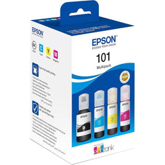 Epson 101 Ecotank 4 Colour Multipack Ink Bottles 337 Ml ( Black , Cyan , Magenta , Yellow )