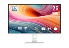 MSI PRO MP251W E2 24.5" IPS 1920 x 1080 (FHD) Monitor, 120Hz, Adaptive-Synch, HDR Ready, HDMI, VGA Port, Display Port,VESA Mountable - White