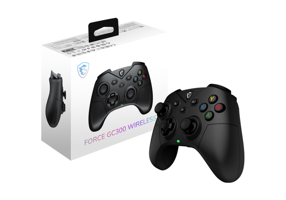 MSI Force GC300 W Gaming Wireless & Bluetooth Rechargeable Dual Vibration Dynamice Haptic Feedback 2-level Hall Effect Triggers, 2 Ergonomic Rear Buttons Gaming Controller for PC & Android MSI Force GC300 W Gaming Wireless & Bluetooth Rechargeable Dual Vibration Dynamice Haptic Feedback 2-level Hall Effect Triggers, 2 Ergonomic Rear Buttons Gaming Controller for PC & Android
