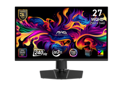 MSI MAG 273QP QD-OLED X24 27-inch 2560 x 1440 2K Gaming Monitor, 240Hz, Adaptive-Synch, HDMI, DisplayPort, VESA Mountable, Tilt, Height Adjustable, 0.03ms, Black