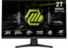 MSI MAG 274QF X24 27-inch 2560 x 1440 (QHD/2K) Gaming Monitor, 240Hz, Adaptive-Sync, HDMI, DisplayPort, VESA Mountable, Tilt, Height Adjustable, Speaker, 0.5ms, Black - 3 Years Warranty