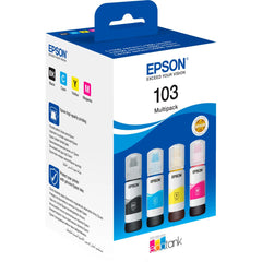 Epson 103 Ecotank 4 Colour Multipack Ink Bottles 260 Ml ( Black , Cyan , Magenta , Yellow ) - CompuMe