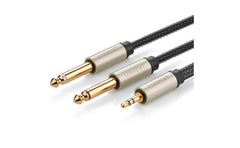 Ugreen Av126 3.5mm Trs To Dual 6.35mm Ts Audio Cable 3m Gray