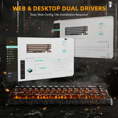 ATTACK SHARK R68 HE 60% Wired Rapid Trigger 8K Mechanical RGB Gaming Keyboard with 0.005mm Accuracy,0.08ms Latency,256K Scan,Hall Effect Magnetic Switch,Carbon Fiber+CNC Aluminum Alloy for PC FPS(Ink)