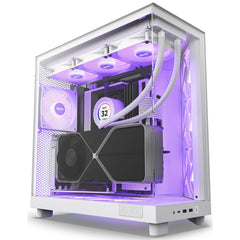 NZXT RGB PC case for desktop computer builds and component installation