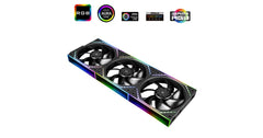 Thermalright TL-M12Q X3 (Black / LED) Balance Performance, Cooling Fan Kit 3in1 / S-FDB Bearing.