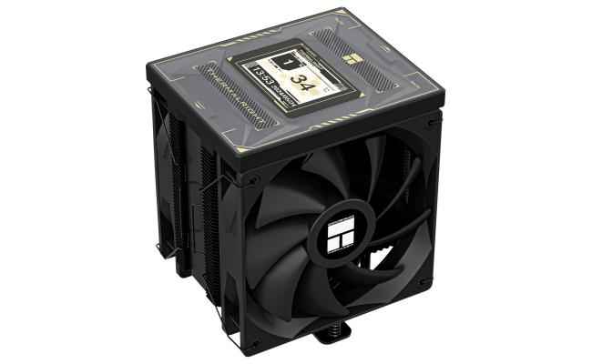 Thermalright Burst Assassin 120 Vision BLACK CPU Air Cooler, Square IPS 2.4" LCD Display, Single Tower w/ 6x 6mm Heat Pipes & High Performance Dual Fan