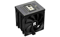 Thermalright Burst Assassin 120 Vision BLACK CPU Air Cooler, Square IPS 2.4" LCD Display, Single Tower w/ 6x 6mm Heat Pipes & High Performance Dual Fan