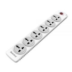 Huntkey Power Strip 6 Socket, 3M Cable, White - SZN601