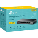 Tp Link Ls106lp 6 Port 10/100mbps Ethernet Switch With 4 Port Poe 41 W Poe Budget Poe Auto Recovery Metal Casing - CompuMe