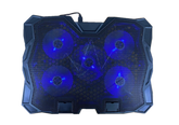 Gaming Laptop Cooling Pad 15.6-17.3 Inch, Laptop Cooler Pad, Laptop Cooling Stand with 5 Quiet Fans and 6 Height Adjustable, Dual USB 2.0 Ports with Blue LEDs