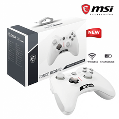 MSI Force GC30V2 Wireless Rechargeable Battery , Dual Vibration Motors, Dual Connection Modes, Gaming Controller - WHITE