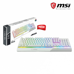 MSI Vigor GK30 RGB Gaming Keyboard – 6-Zone RGB, Mechanical-Like Switches, Water Resistant - WHITE