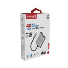 Promate MediaLink-H2 USB-C to Dual HDMI Adapter 4K HDR Thunderbolt 4