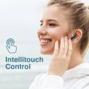 Promate True Wireless Earbuds,In-Ear Bluetooth v5.1 HD Earphones with Mic,IPX5 Water Resistance,20H Playback Time,Intelligent Touch Controls and Smart Auto - White
