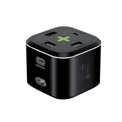Promate PowerCube-PD80 USB-C Charging Station Multi-Port 60W/20W Dual USB-C 2.4A Dual USB & Quick Charge 3.0 Ports