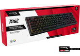 HyperX Alloy Rise - Ultra-Customizable Mechanical RGB Gaming Full Keyboards, Detachable Cable, Dedicated Media Controls, Ambient light sensor Up-to 10 keyboard profiles