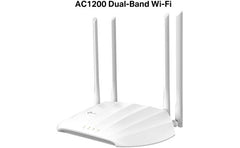 Tp Link Tl Wa1201 Ac1200 Wireless Gigabit Access Point Desktop Wi Fi Bridge Mu Mimo & Beamforming Supports Multi Ssid/client/range Extender Mode 4 Fixed Antennas Passive Poe