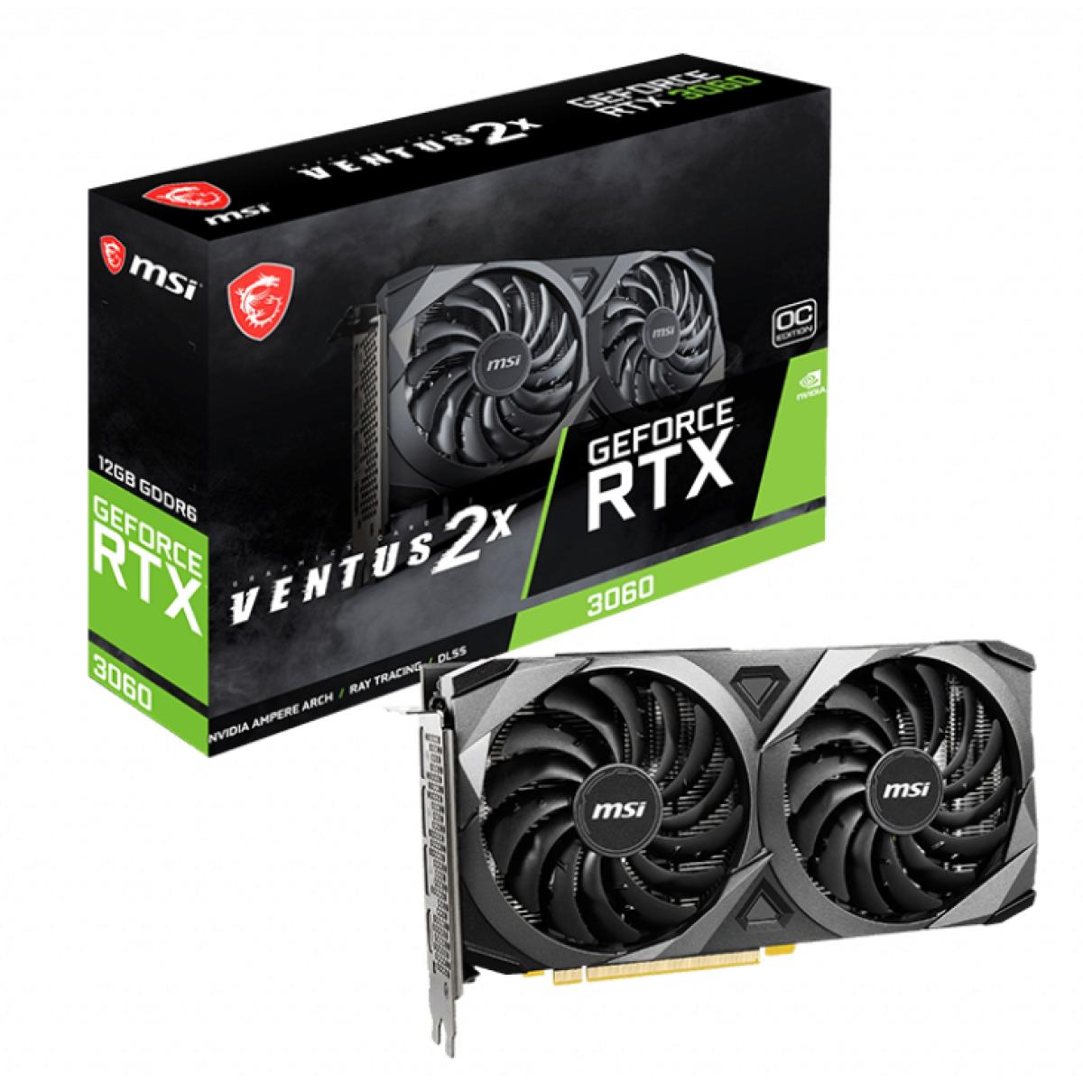 MSI GeForce RTX 3060 VENTUS 2X 12GB OC GDDR6-Graphics Card - 3060 VENTUS 2X OC -