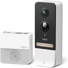 Tapo Tapo D230S1 Smart Video Doorbell Camera Chime Included 2K+ Color Night Vision 2-Way Audio Free AI Detection Cloud/SD Card Storage 180 Days Battery Works w/Alexa & Google Home