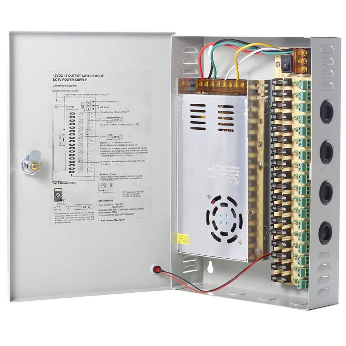 Power Supply 18-Ch,12V-10AM-120W
