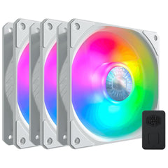 Cooler Master SickleFlow 120 ARGB White Edition 3 IN 1 High-Performance Fans With Controller New Frame With Updated Lighting | MFX-B2DW-183PA-R1 | - CompuMe
